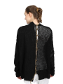 Serien°umerica - Long Loose Cardigan - Black - ser-patch-5103