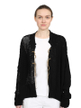 Serien°umerica - Long Loose Cardigan - Black - ser-patch-5103