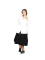 Rundholz - Fitted blouse with small box pleats White - 2241230408