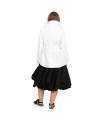 Rundholz - Fitted blouse with small box pleats White - 2241230408