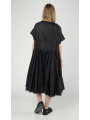 Rundholz - short-sleeved dress with ruffled skirt - black - 1251250910