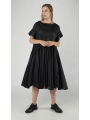 Rundholz - short-sleeved dress with ruffled skirt - black - 1251250910