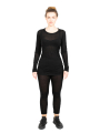 Rundholz - Shirt mit Abschlüssen in Ripp destroyed Look Black - 2241310501