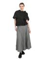 Rundholz DIP - ausgestelltes Samt-T-Shirt - Coal Cloud - 2242160601