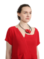 Pal Offner - Robe - Fluid Dress - Crêpe Georgette - Rouge sauvage - 2501.1101103.140004