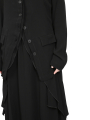 Pal Offner - Jacket - Fluid Penguin Coat - Crêpe Georgette - Black - 2501.090101.140004