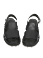 Shoto - Leather sandal Ban Nero - Black - 10201