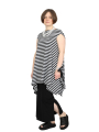 Pluslavie (Plü) - Bat Top - Black-white Stripe - 5068