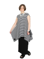 Pluslavie (Plü) - Bat Top - Black-white Stripe - 5068