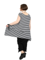 Pluslavie (Plü) - Bat Top - Black-white Stripe - 5068