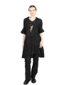 Rundholz DIP - short-sleeved knitted tunic with v-neck - black - 1252457002