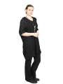 Rundholz DIP - short-sleeved knitted tunic with v-neck - black - 1252457002