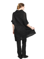 Rundholz DIP - short-sleeved knitted tunic with v-neck - black - 1252457002