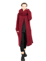 Pal Offner - Long Cardigan Baby Alpaca Wolle Merlot