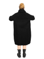 Rundholz DIP - Coat in Fake Fur Look Wool Oversize Black - 2242181202