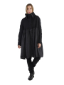 Rundholz DIP - Coat in Empire Style Fabric Mix Wool Black Melange - 2242181204