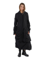 Rundholz - Double-layer stretch coat front and sleeves with graphic darts Black - 2241161215