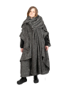 Rundholz - long chunky knit scarf with loop Black Melange - 2241251409