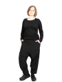 Rundholz Black Label - Pants in balloon shape with lower crotch Stretch Black - 2243440127