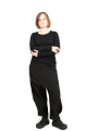 Rundholz Black Label - Pants in balloon shape with lower crotch Stretch Black - 2243440127