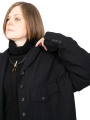 Rundholz - Coat with patch pockets felted wool fabric oversize black - 2241011207