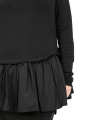 Rundholz Black Label - Blouse de sweat à col montant et volants Techno Black - 2243510522