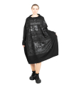 Rundholz DIP - Shirt dress in balloon shape with tone-in-tone print Oversize Black Print - 2242300908