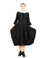 Rundholz Black Label - Balloon dress with gathers in the balloon shape Super Stretch Black - 2243220904