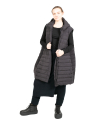 Rundholz Black Label - Coat Parka with hood and integrated patterned vest padded Black - 2243231202