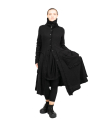 Rundholz Black Label - Knitted coat with suitcase pockets boiled wool Black - 2243897208