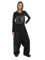 Rundholz DIP - Pantalon Marlene avec imprimé ton sur ton Cotton Jersey Black Print - 2242300103