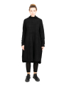 Rundholz DIP - Knitted dress with stand-up collar and fringed edges Merino wool Black - 2242337305