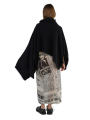 Rundholz DIP - Poncho with turtleneck and fringed edges Merino wool Black - 2242337712