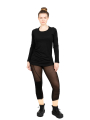 Rundholz DIP - Leggings Transparent Cotton Jersey Stretch Black - 2242420206