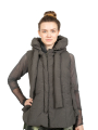 Rundholz Black Label - Fitted down vest with hood and decorative accents Jungle