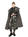 Rundholz Black Label - Fitted down coat with high collar and decorative accents Jungle