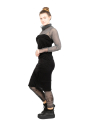 Rundholz DIP - Tubular skirt double layer long cotton jersey stretch black - 2242420311