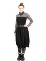 Rundholz Black Label - Balloon skirt with wide waistband in ribbed black - 2243290330