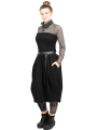 Rundholz Black Label - Balloon skirt with wide waistband in ribbed black - 2243290330