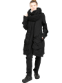 Rundholz - Double-layer stretch coat front and sleeves with graphic darts Black - 2241161215