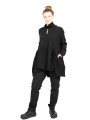 Rundholz - Knitted tunic with flounce and box pleat boiled wool oversize Black - 2241687011