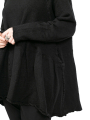 Rundholz - Knitted tunic with flounce and box pleat boiled wool oversize Black - 2241687011