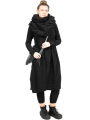 Rundholz - Knitted dress with raised waist and box pleat boiled wool Black - 2241687309