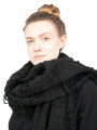 Rundholz - Large scarf houndstooth boiled wool Black Jacquard - 2241687702