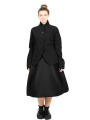 Rundholz - Extravagant skirt in tulip shape felted wool fabric Black - 2241770309