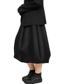 Rundholz - Extravagant skirt in tulip shape felted wool fabric Black - 2241770309