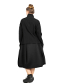 Rundholz - Extravagant skirt in tulip shape felted wool fabric Black - 2241770309