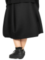 Rundholz - Extravagant skirt in tulip shape felted wool fabric Black - 2241770309