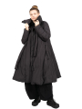 Rundholz Black Label - Fitted down coat with high collar and decorative accents Black