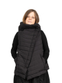 Rundholz Black Label - Padded vest with high collar and diagonal zipper Black - 2243231003